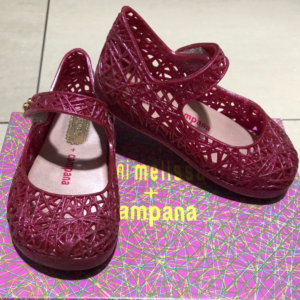 Mini Melissa Campana ZigZag, MaryJane flats, so 6